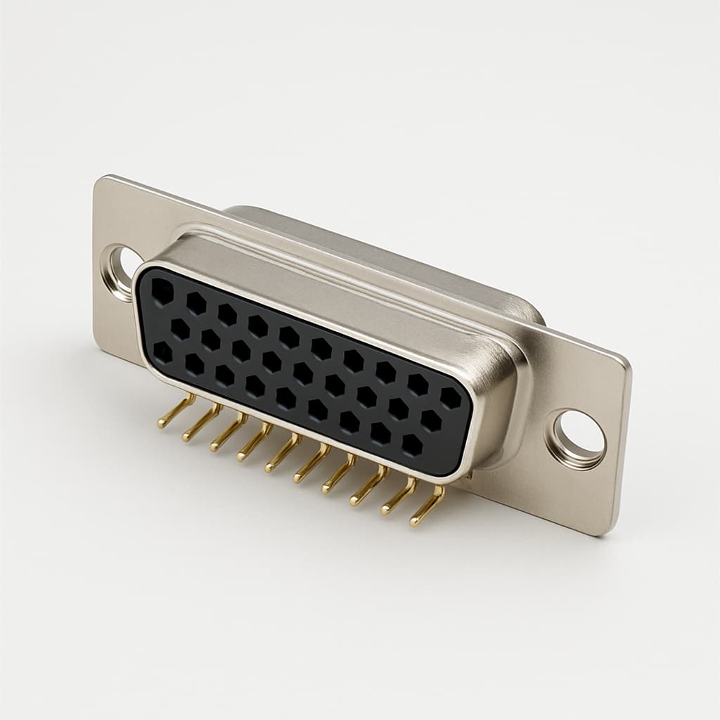 Molex / FCT 1731130457 HD D-Sub PCB Connector, Straight, 26P Female — illustrative AI-generated image