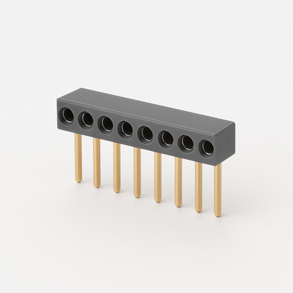 EYG.1B.308.CLN Straight PCB Socket, 8CTS — illustrative AI-generated image