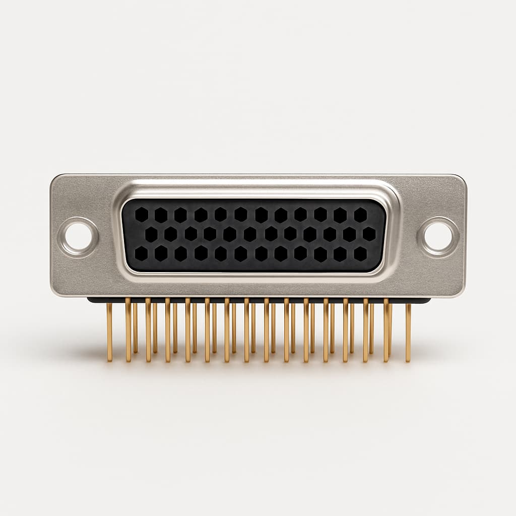 Molex / FCT 1731130421 HD D-Sub PCB Straight 44P Female Connector — illustrative AI-generated image