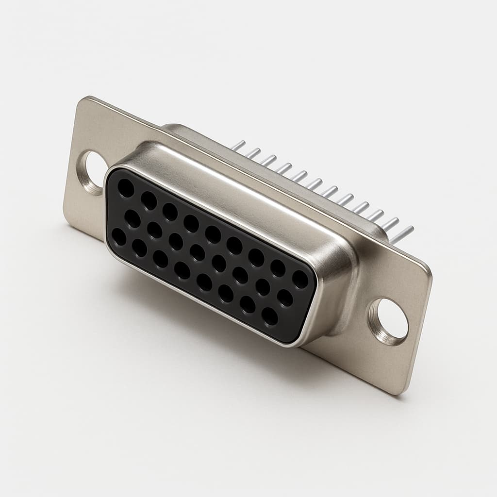 ODD26F32S700X/AA-S738 26-position HD D-sub receptacle — illustrative AI-generated image