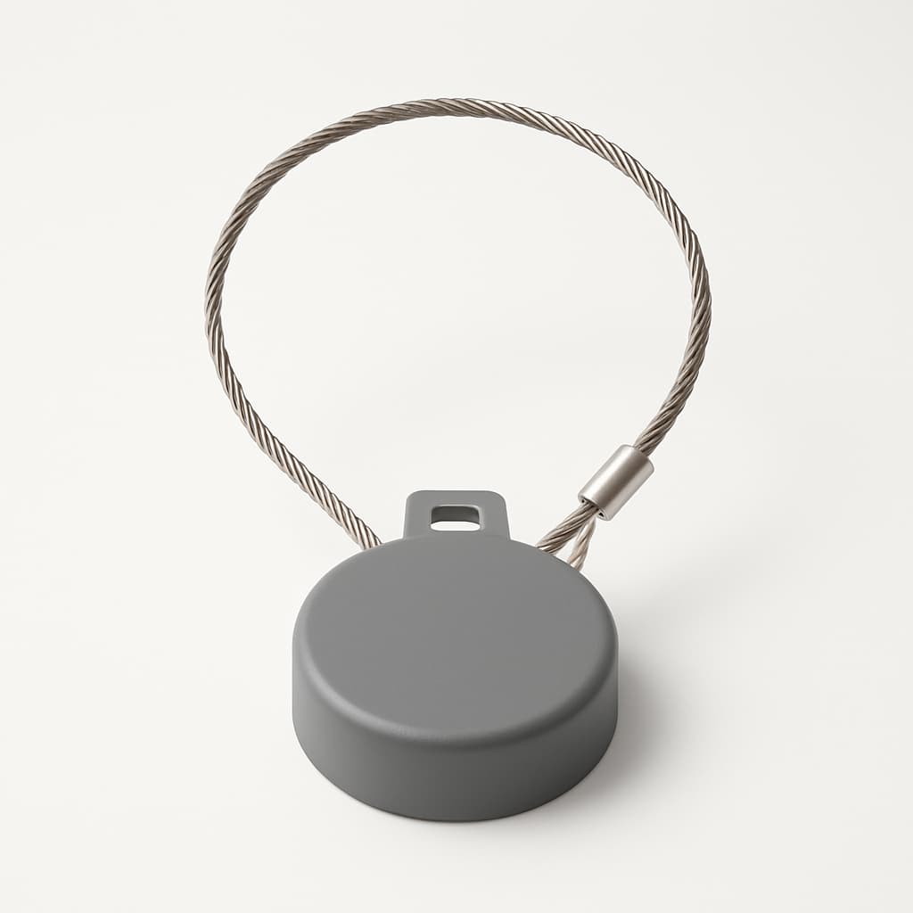 801.097.007.215.300W Protection Cap with Stainless Steel Wire — illustrative AI-generated image