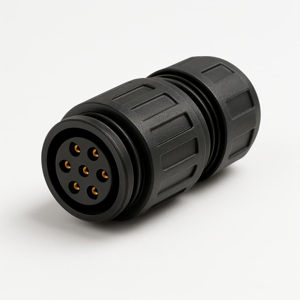 Z81F1C-P07LFG0-000H Connector, 7 pole, IP68 — illustrative AI-generated image