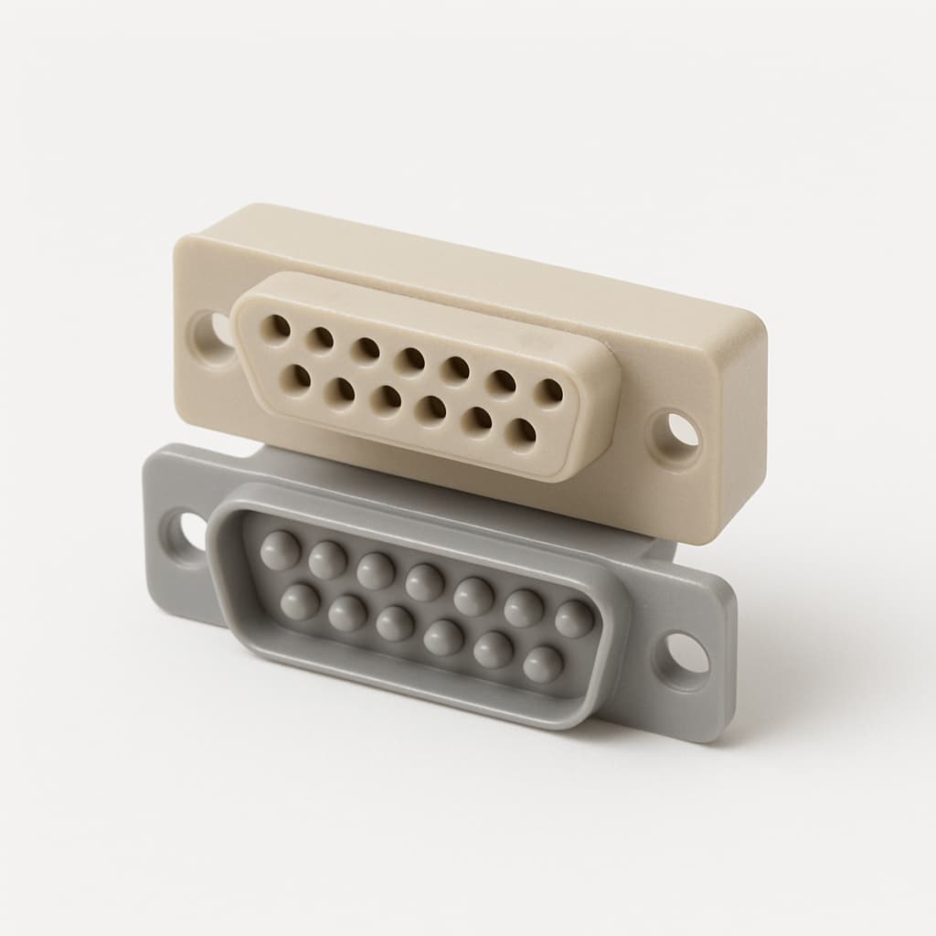IFM7W2S D-Sub Rear and Front Insulator Set — illustrative AI-generated image