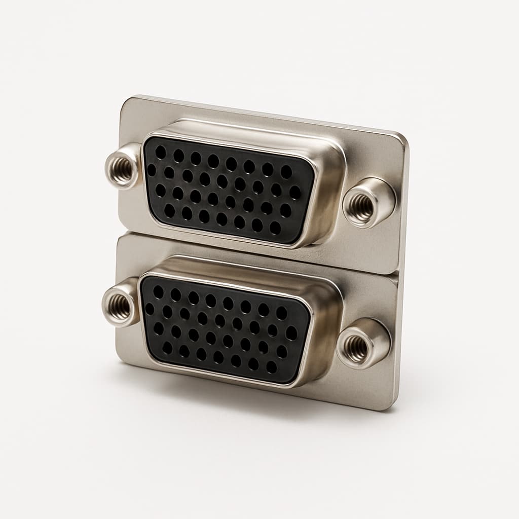 Molex / FCT FDZ37SG1S Dual-Port D-Sub 37P F/F Small M3 — illustrative AI-generated image