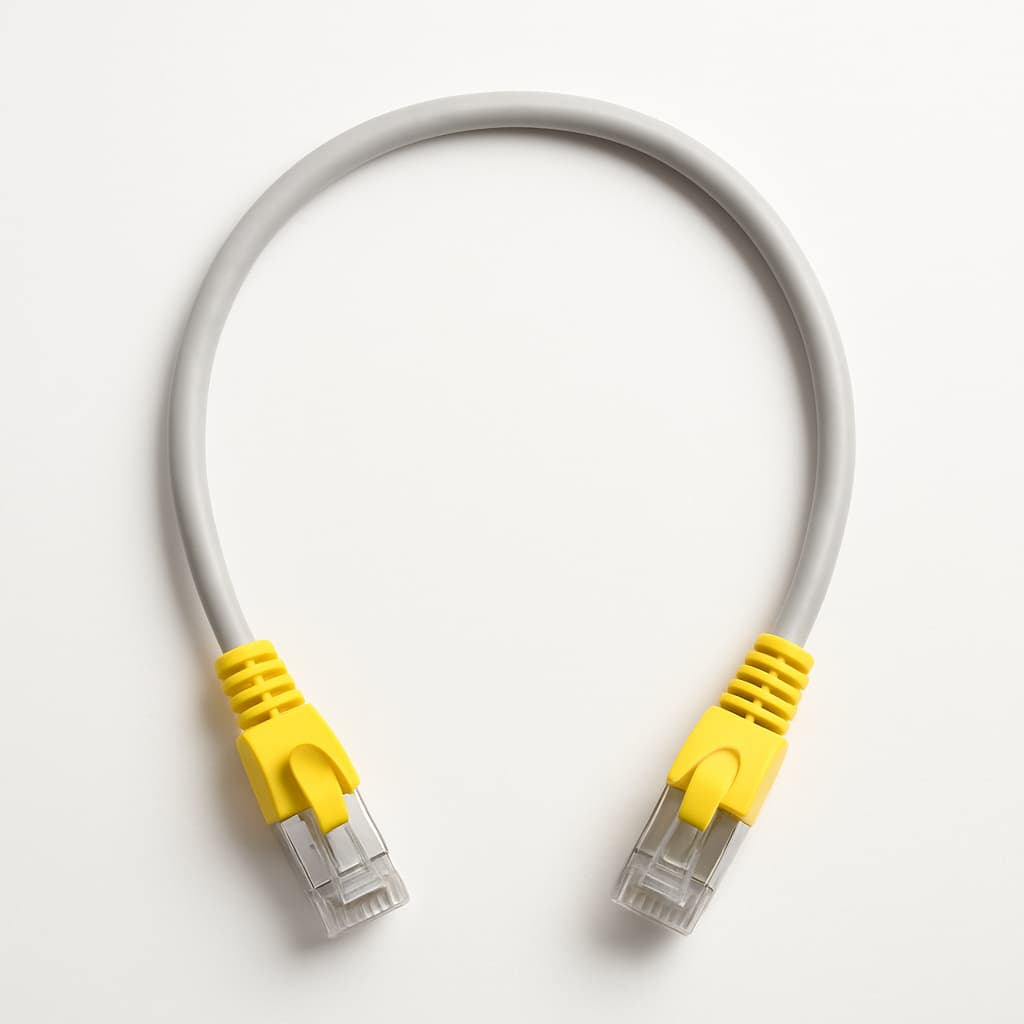 Telegartner 100043430 S-FTP Cat.6A(IEC) Cross-Over Cable, 80cm — illustrative AI-generated image