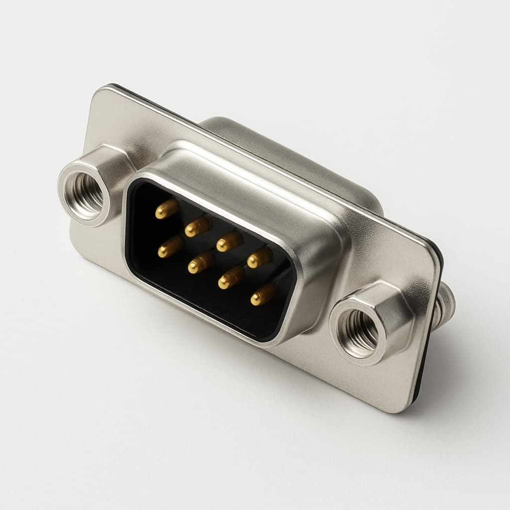 Molex / FCT 1731140502 (F09P1G0-2043) D-Sub Plug — illustrative AI-generated image