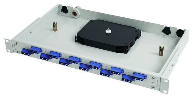 Telegaertner H02030N0492 19" BASIS V 1 HU Patch Panel, 24xLC Duplex, OM4
