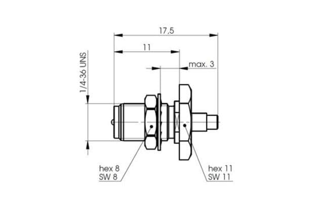 Telegaertner J01151R0141 R-SMA Bulkhead Jack Crimp G43
