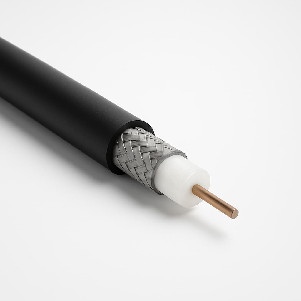 Telegaertner L01021A0035 Low Loss 240 Flex FRNC Coax Cable — illustrative AI-generated image