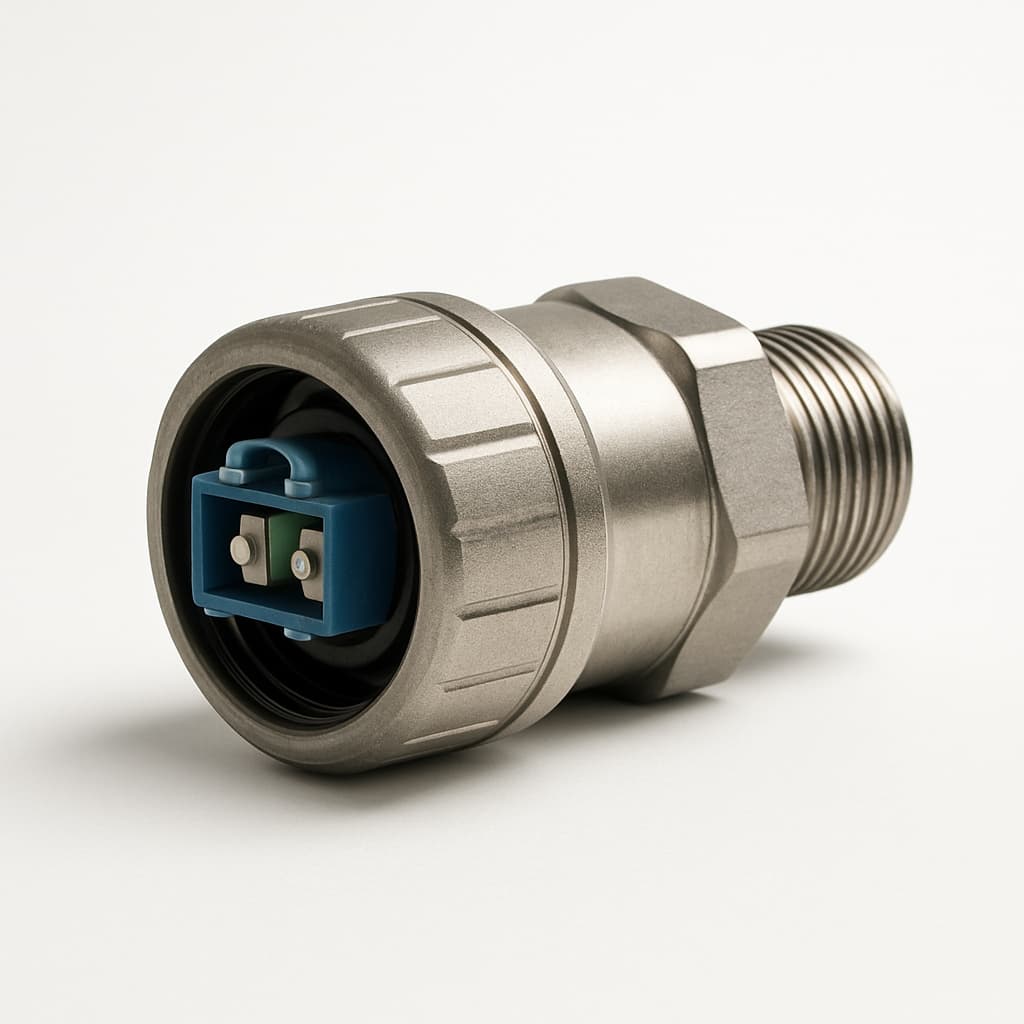 Telegaertner J68071A0002 FO-C TOC LCD SM/MM IP69K — illustrative AI-generated image
