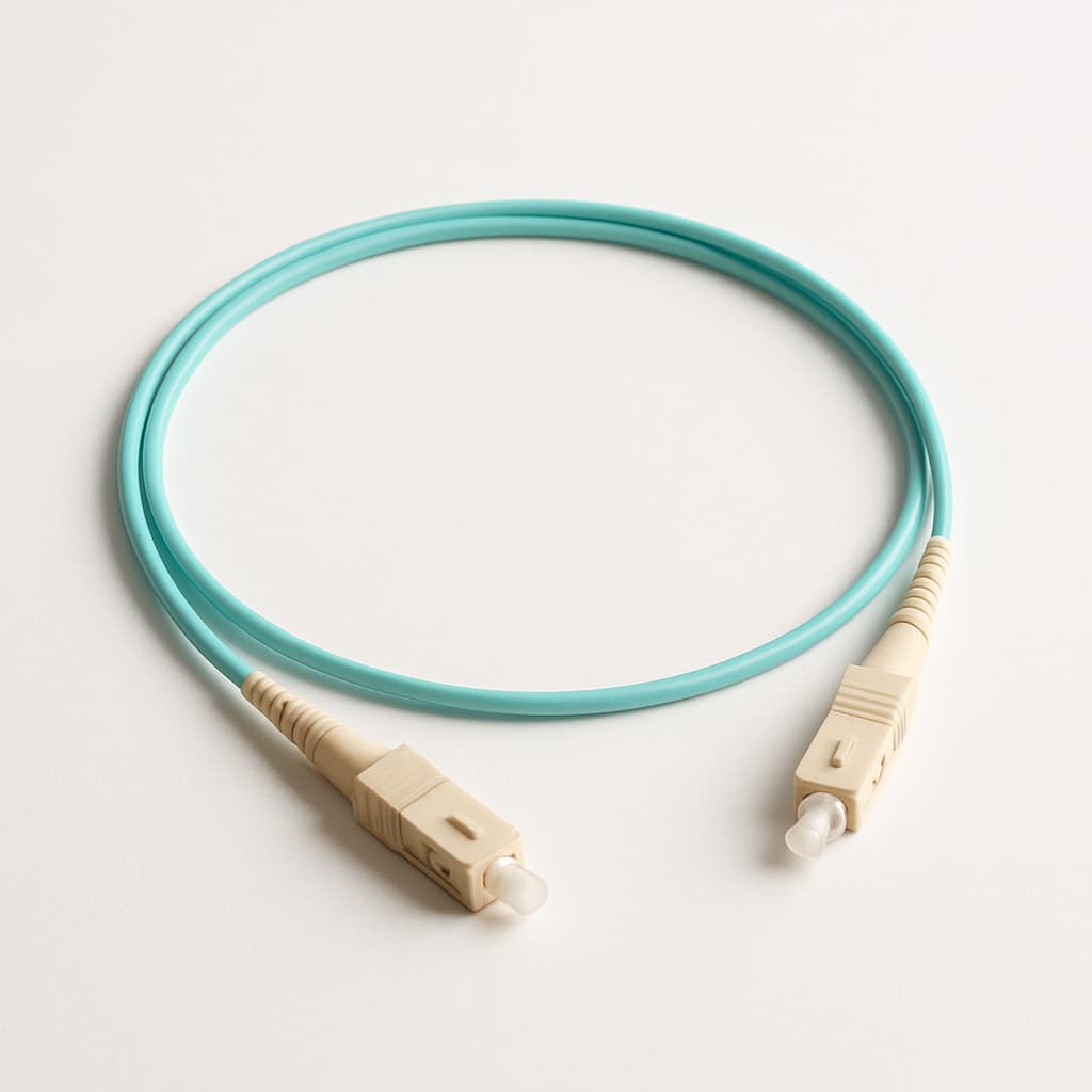 Telegaertner L00870U0004 FO Patch Cord 2xG50/125 OM3 0.5m — illustrative AI-generated image
