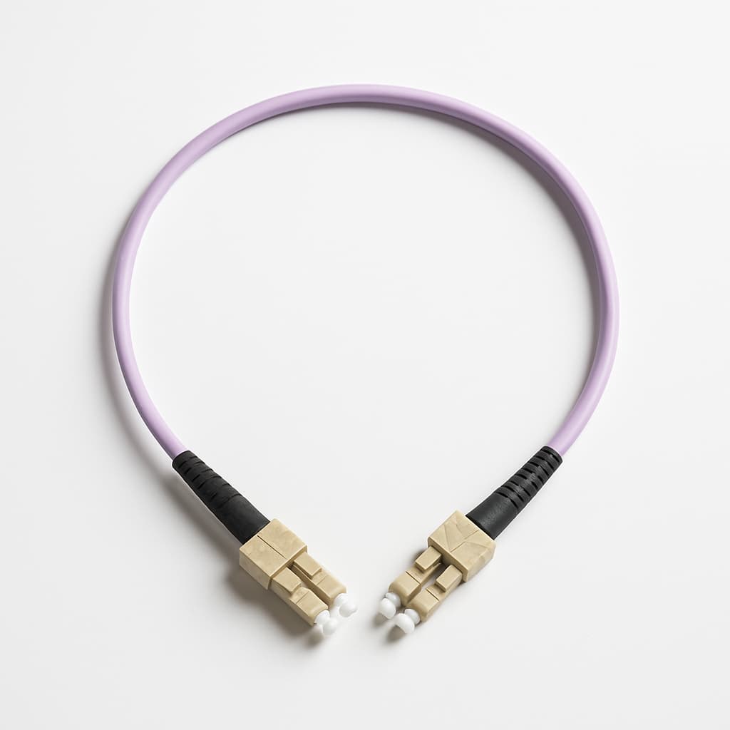 Telegaertner L00870U0006 FO Patch Cord 2xG50/125 OM4, 0.5m — illustrative AI-generated image