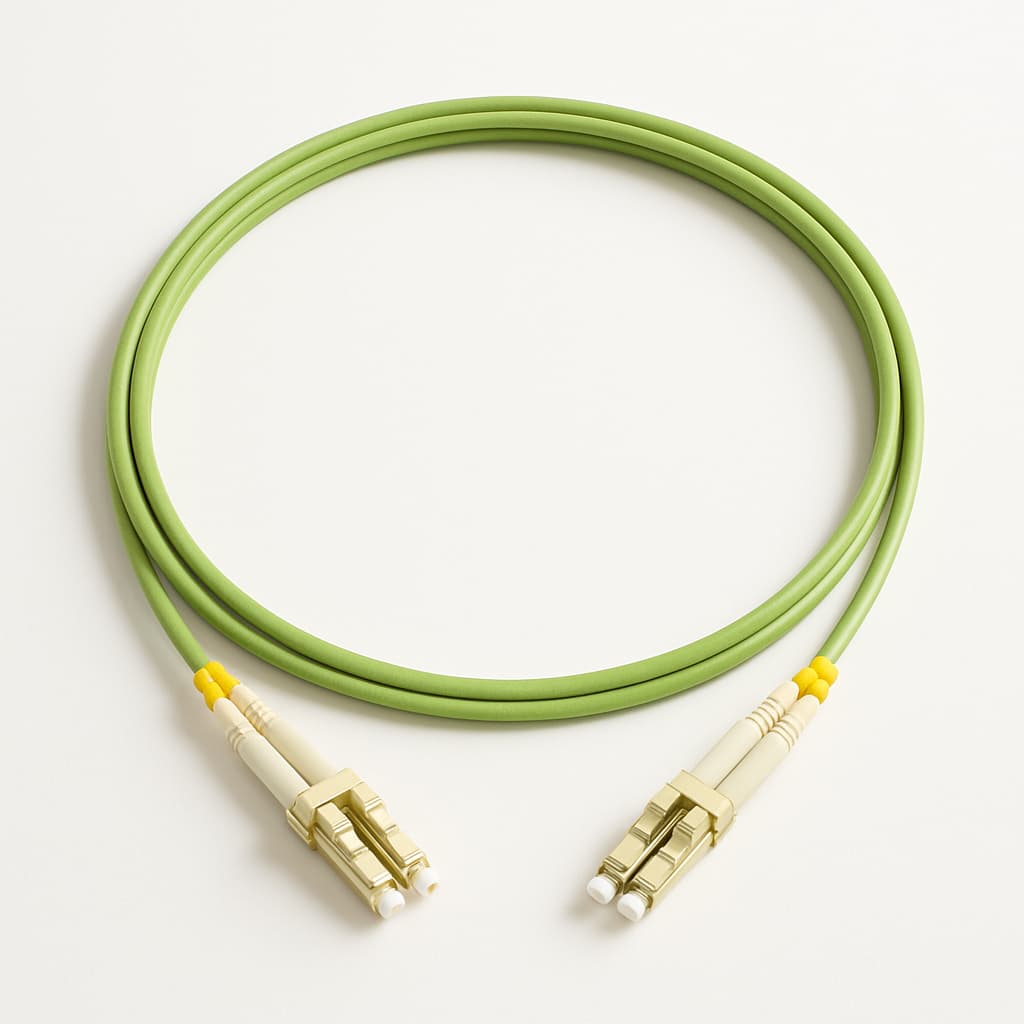 FO Patch Cord 2xG50/125 OM5 1.0 m LC HD-D Uniboot to LC HD-D Uniboot L00870U0009 — illustrative AI-generated image