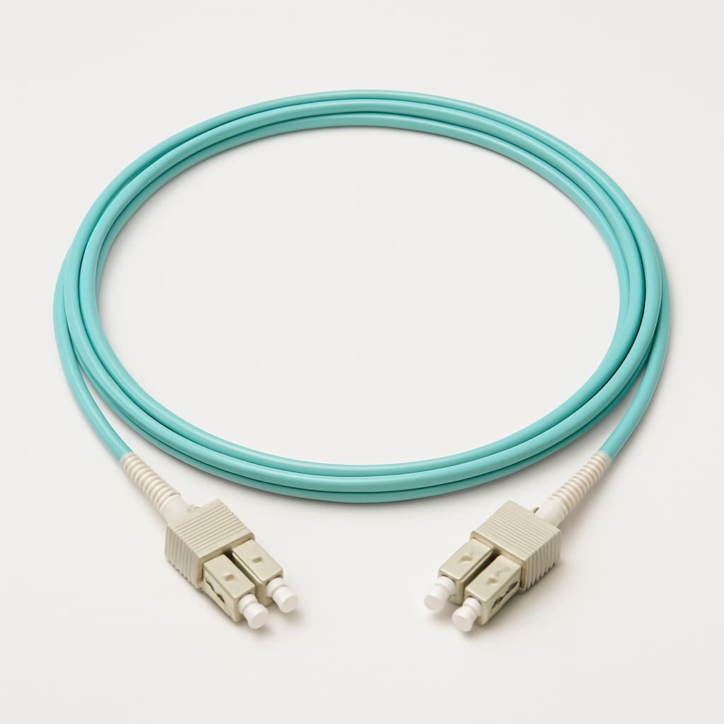 Telegaertner L00871U0005 FO Patch Cord 2xG50/125 OM3 2.0 m — illustrative AI-generated image