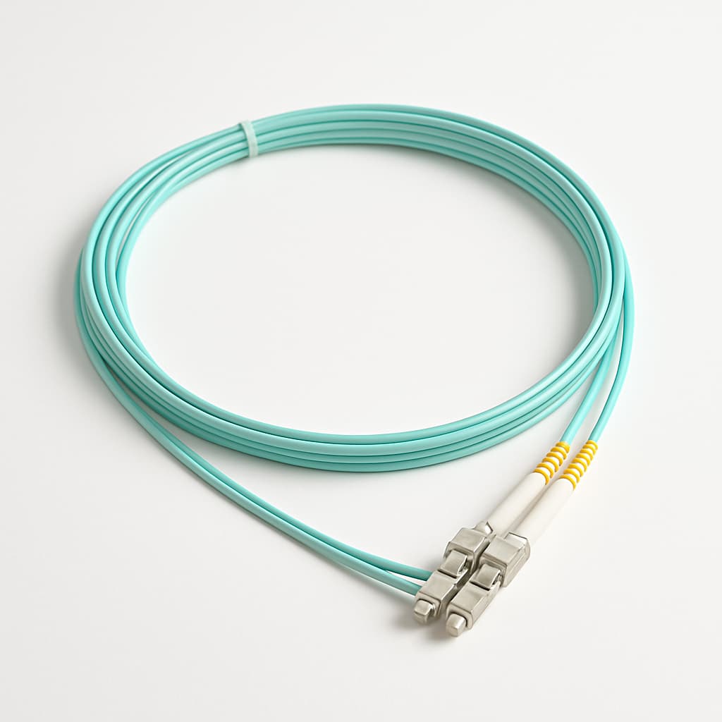 Telegaertner L00872U0004 FO Patch Cord 2xG50/125 OM3 2.5m — illustrative AI-generated image