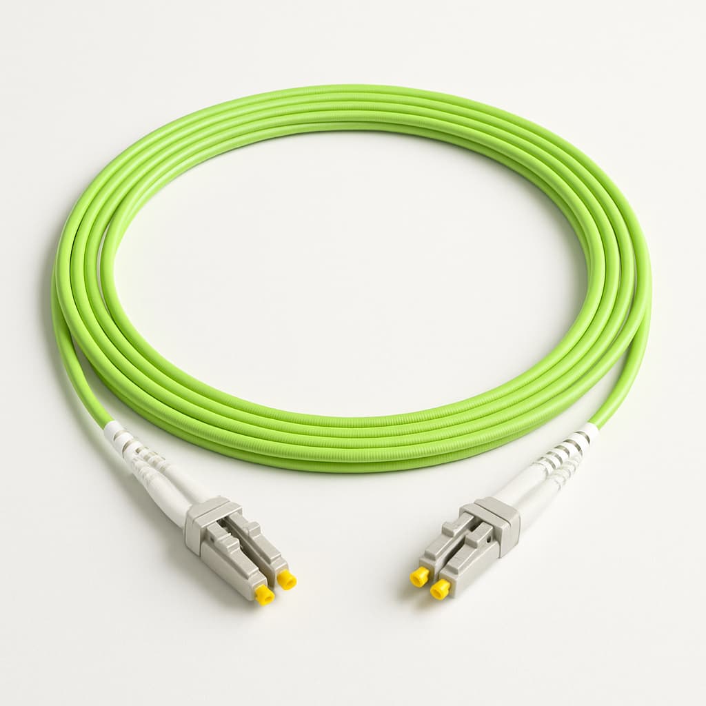 Telegaertner L00872U0009 FO Patch Cord, 2xG50/125 OM5, 3.0m — illustrative AI-generated image