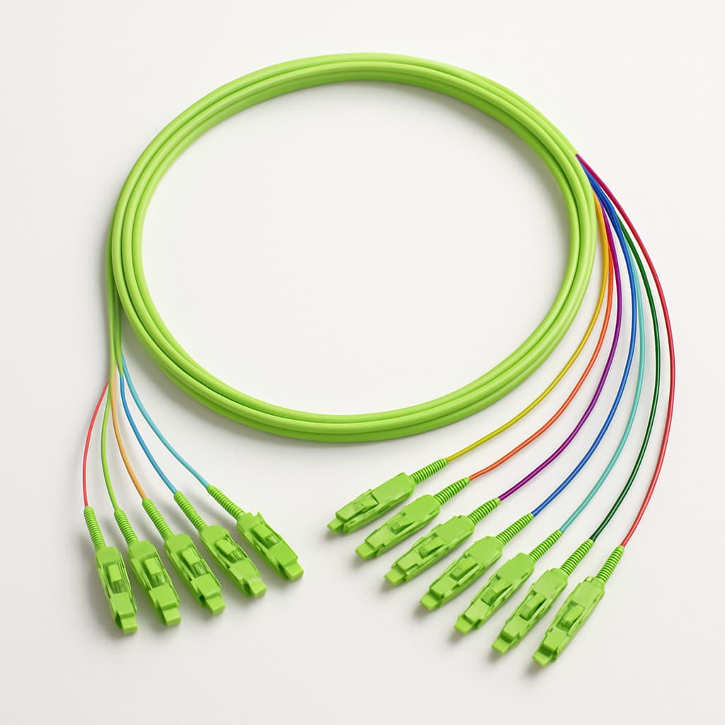 L00879A0050 Fiber Pigtail Set 12× LC, G50/125 OM5, 1.5m — illustrative AI-generated image