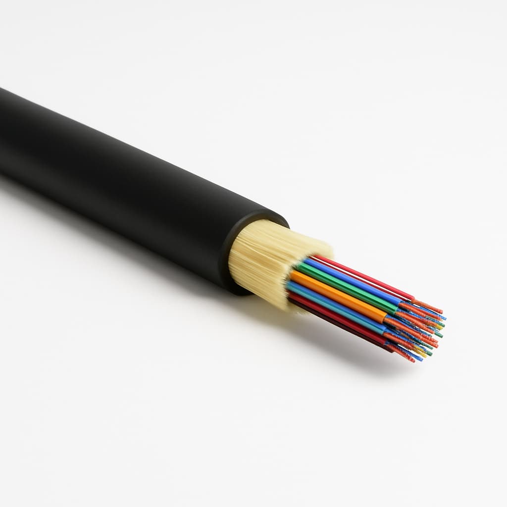 Telegaertner L08021C1524 FO Outdoor Cable 1x24G50/125 OM4 — illustrative AI-generated image