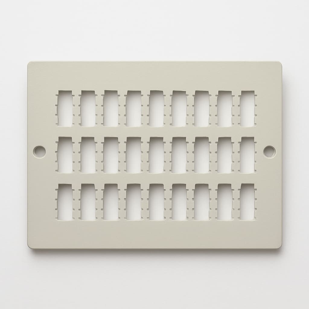 H02025A0417 Front Plate BASIS-V 2HU for 24 SC Adaptors — illustrative AI-generated image