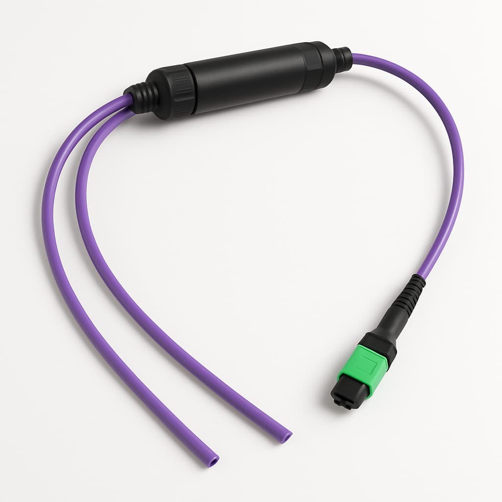 H02052B1240 Cable Splitter ODS/M20 IP68 MPO, 48 Fibres — illustrative AI-generated image