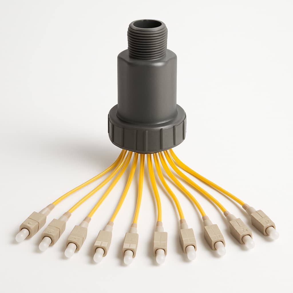 H02052B3013 Cable Splitter ODS M20, 12 Fibers — illustrative AI-generated image