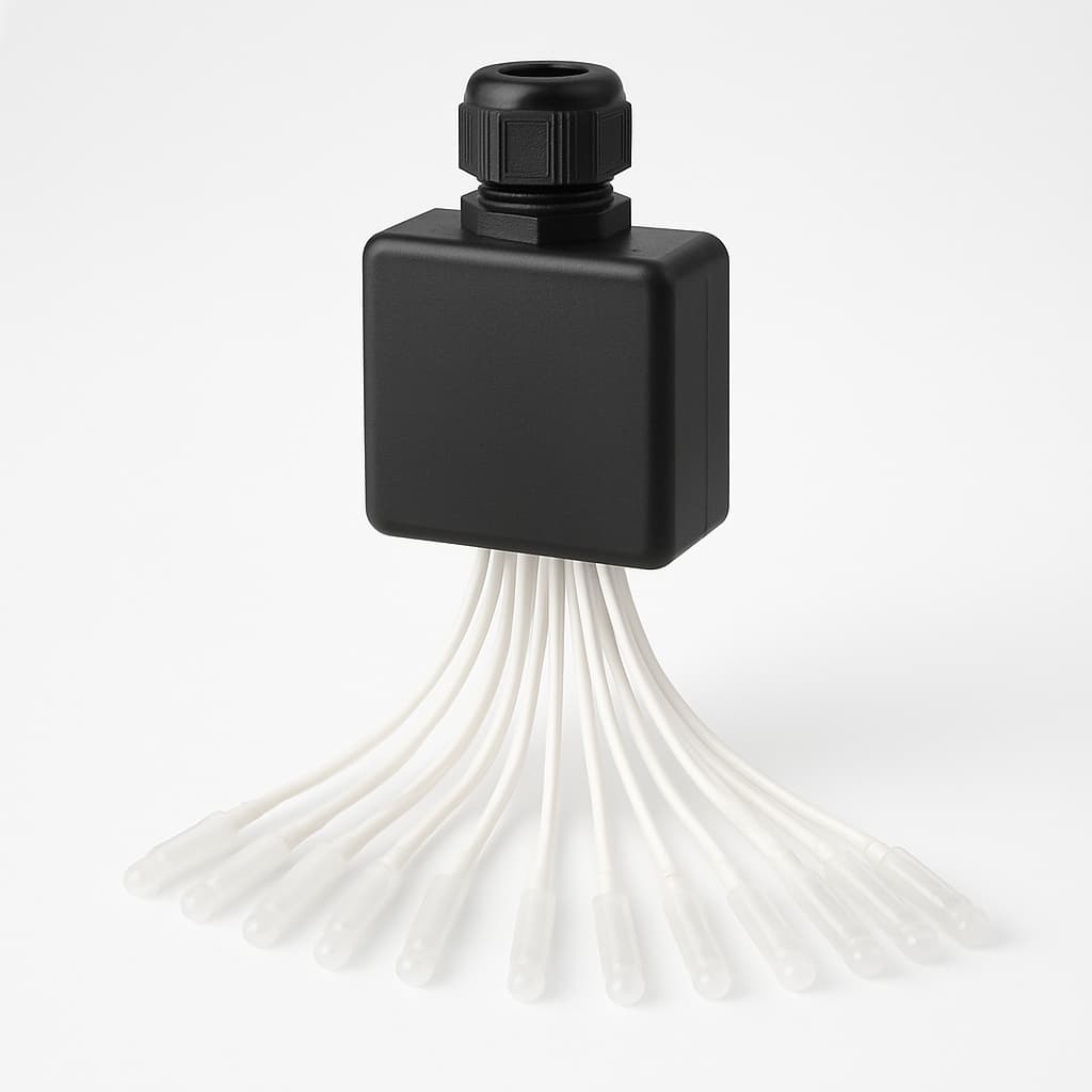 Telegaertner H02052B4030 Cable Splitter ODS M20, 24 Fibers — illustrative AI-generated image