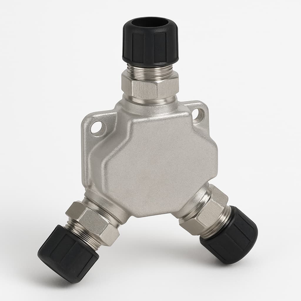 Telegaertner H02052B5012 Cable Splitter ODS M20 — illustrative AI-generated image