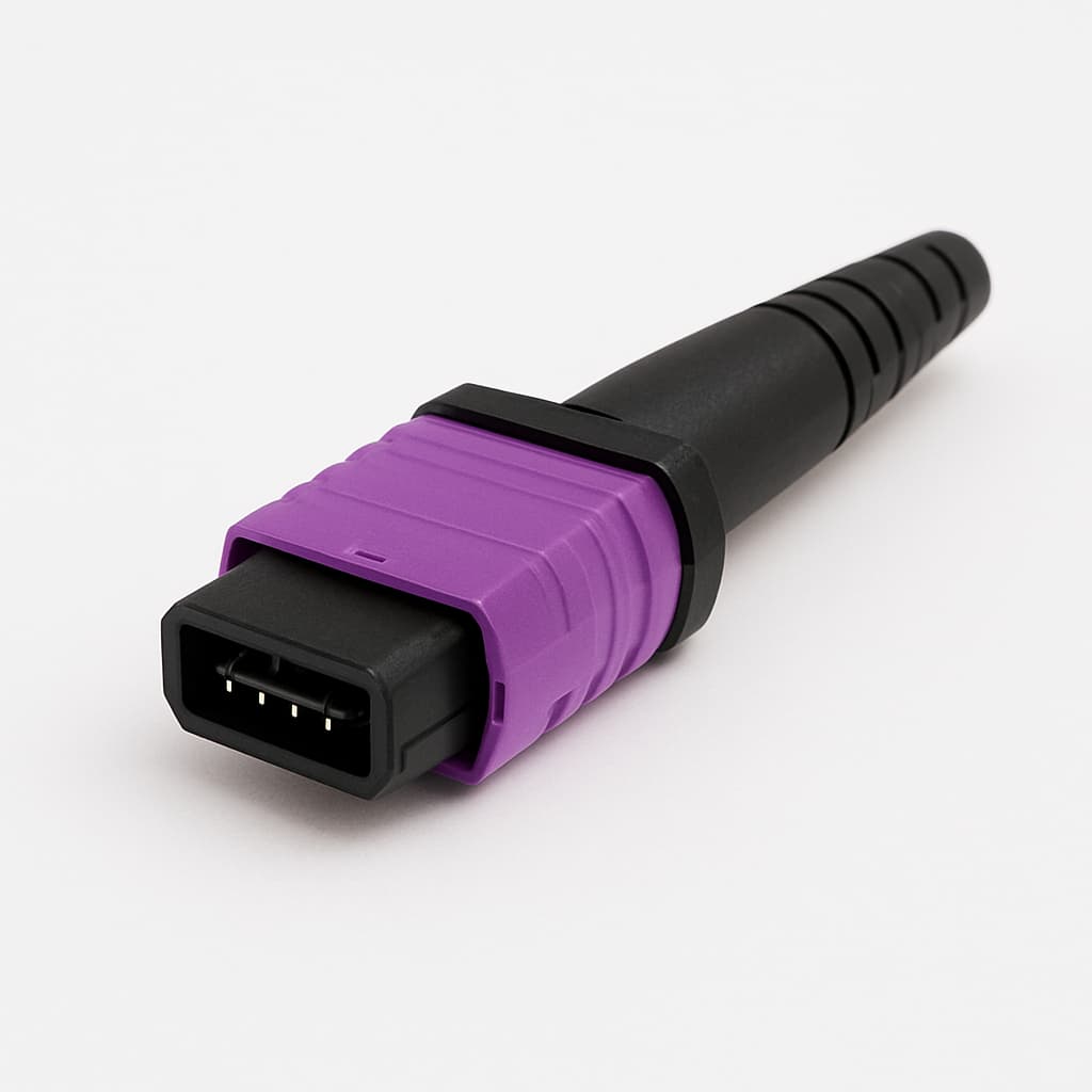 Telegaertner U01100A0391 MPO/MTP Plug MM Violet Male — illustrative AI-generated image