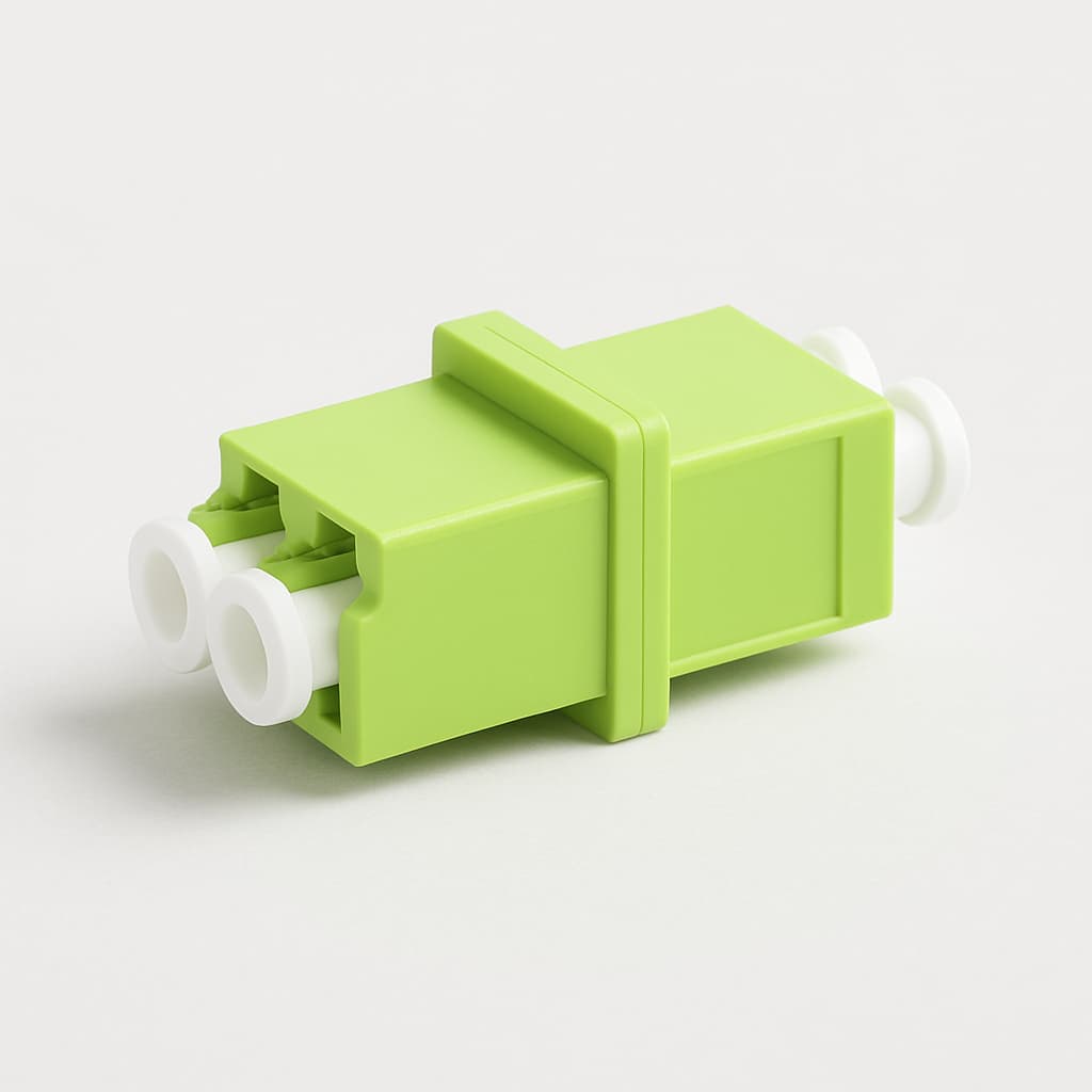 Telegaertner J08071A0091 LC-D Adaptor, Lime Green (OM5) — illustrative AI-generated image