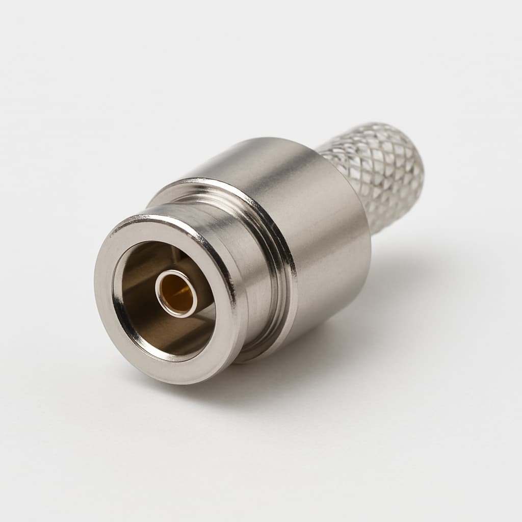 Telegaertner J01161A0349 SMB Jack Crimp Connector — illustrative AI-generated image