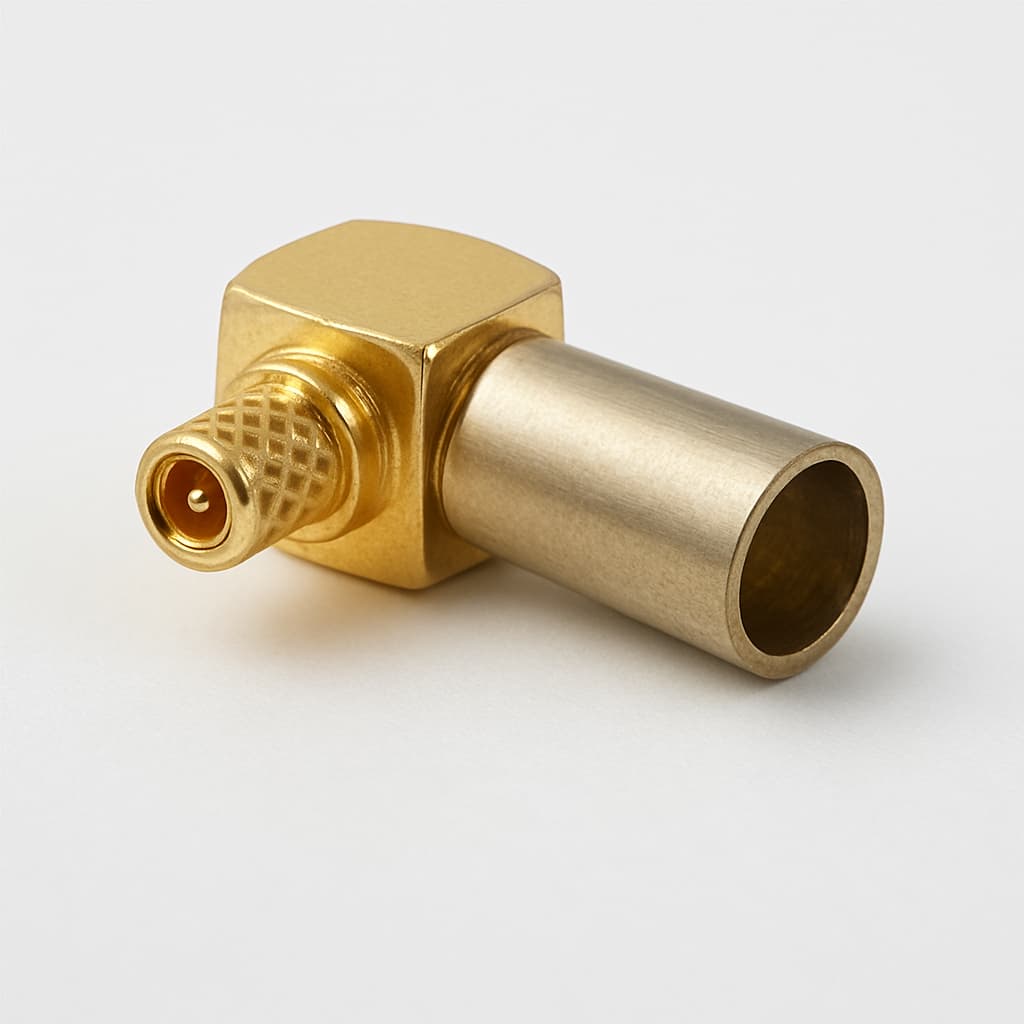 Telegaertner J01340A0071 MMCX Angle Plug 50 OHM — illustrative AI-generated image