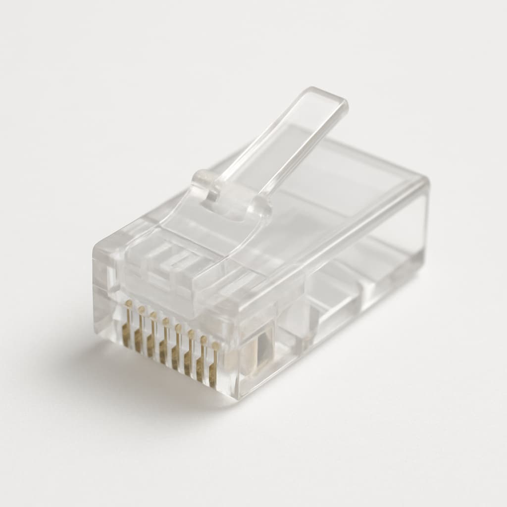 RJ45 Plug J00026A0165X — illustrative AI-generated image