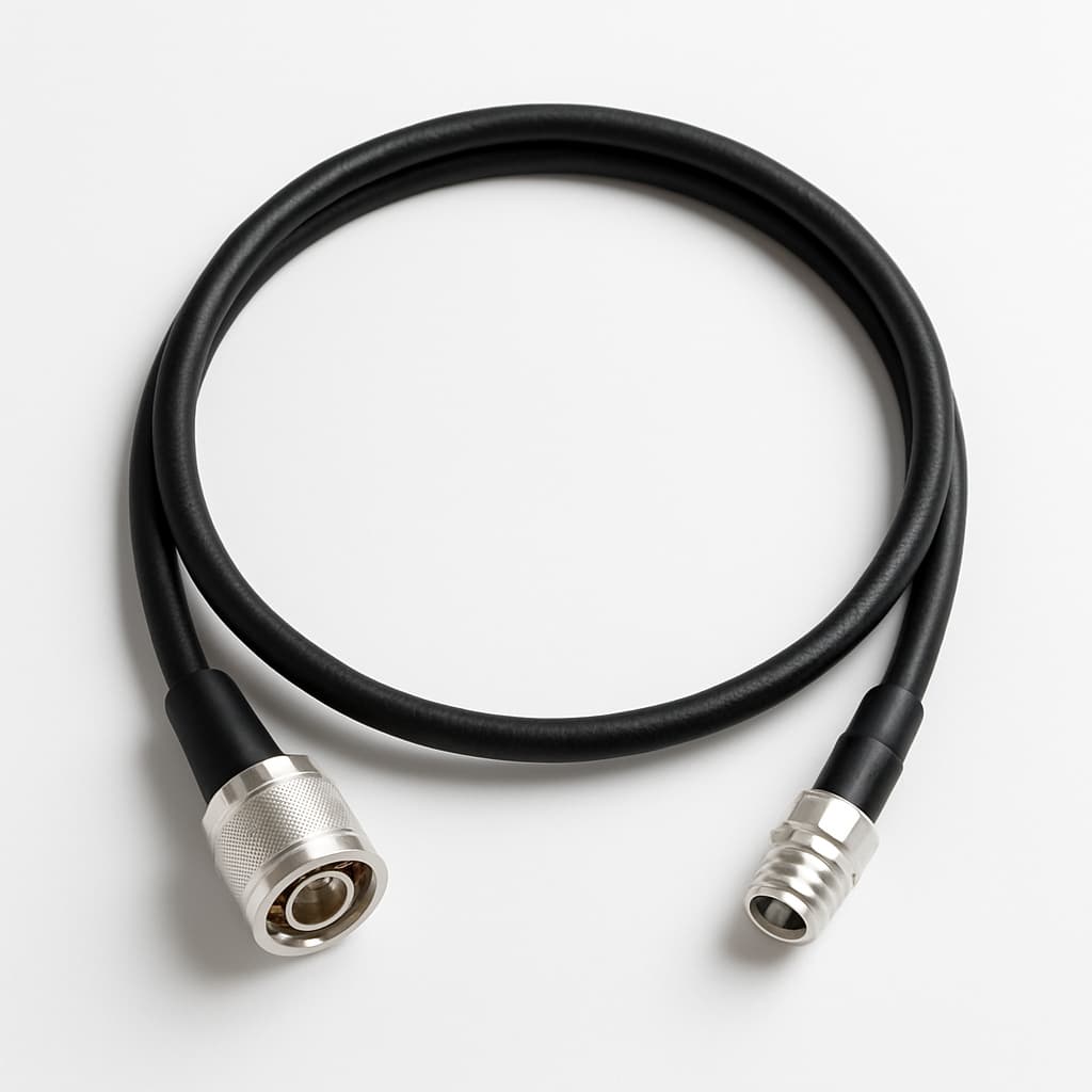L00010Q0125 7-16 - N Jumper Cable, 1/4", IP67, 1.0 m — illustrative AI-generated image