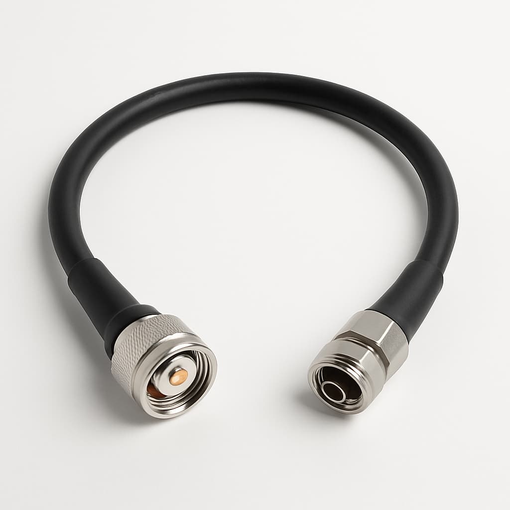 Telegaertner L00010Q0156 7-16 to 4.3-10 Jumper Cable, 0.5 m — illustrative AI-generated image