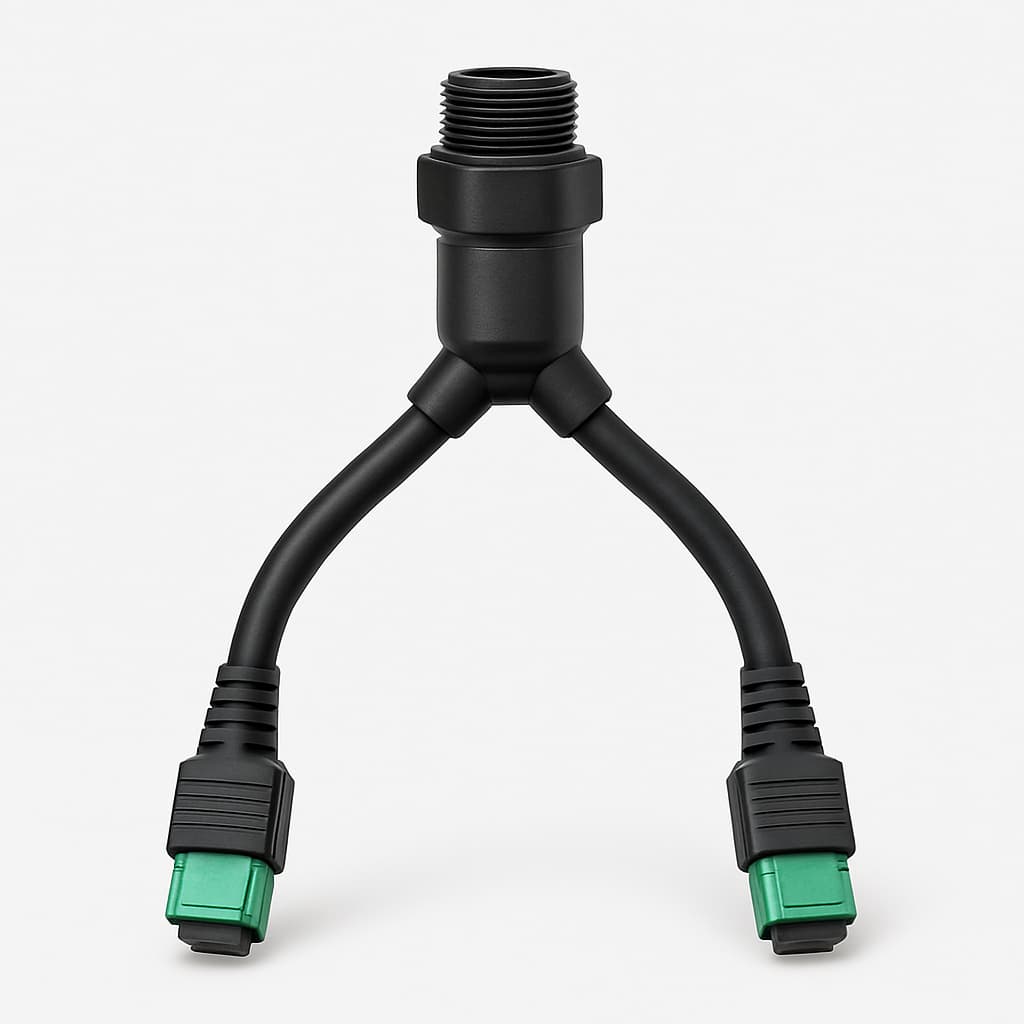 Telegaertner H02052B1218 Cable Splitter ODS/M20 IP68 MPO — illustrative AI-generated image
