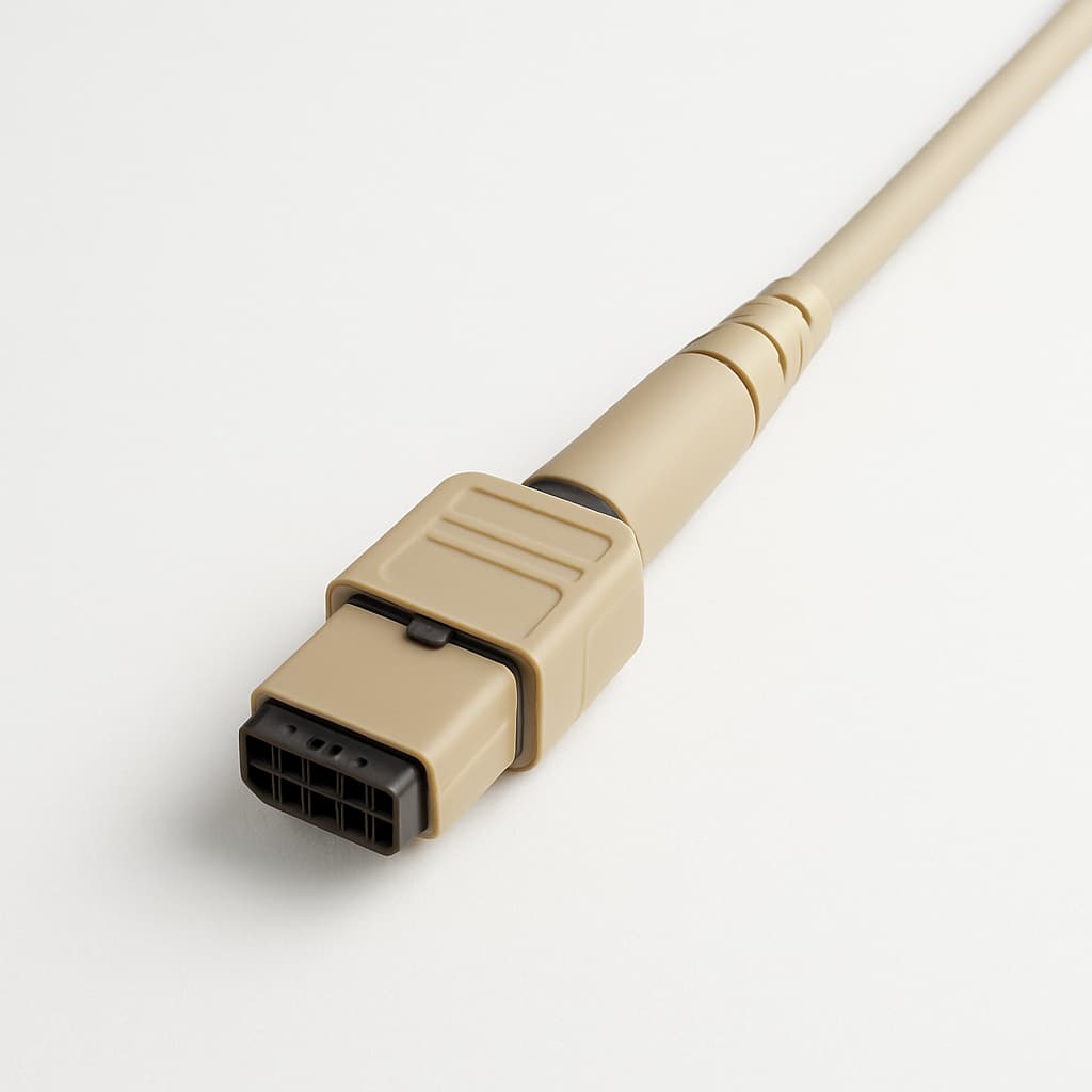 U01100A0305 TOC MPO Male Plug MM Beige Cable Assembly — illustrative AI-generated image