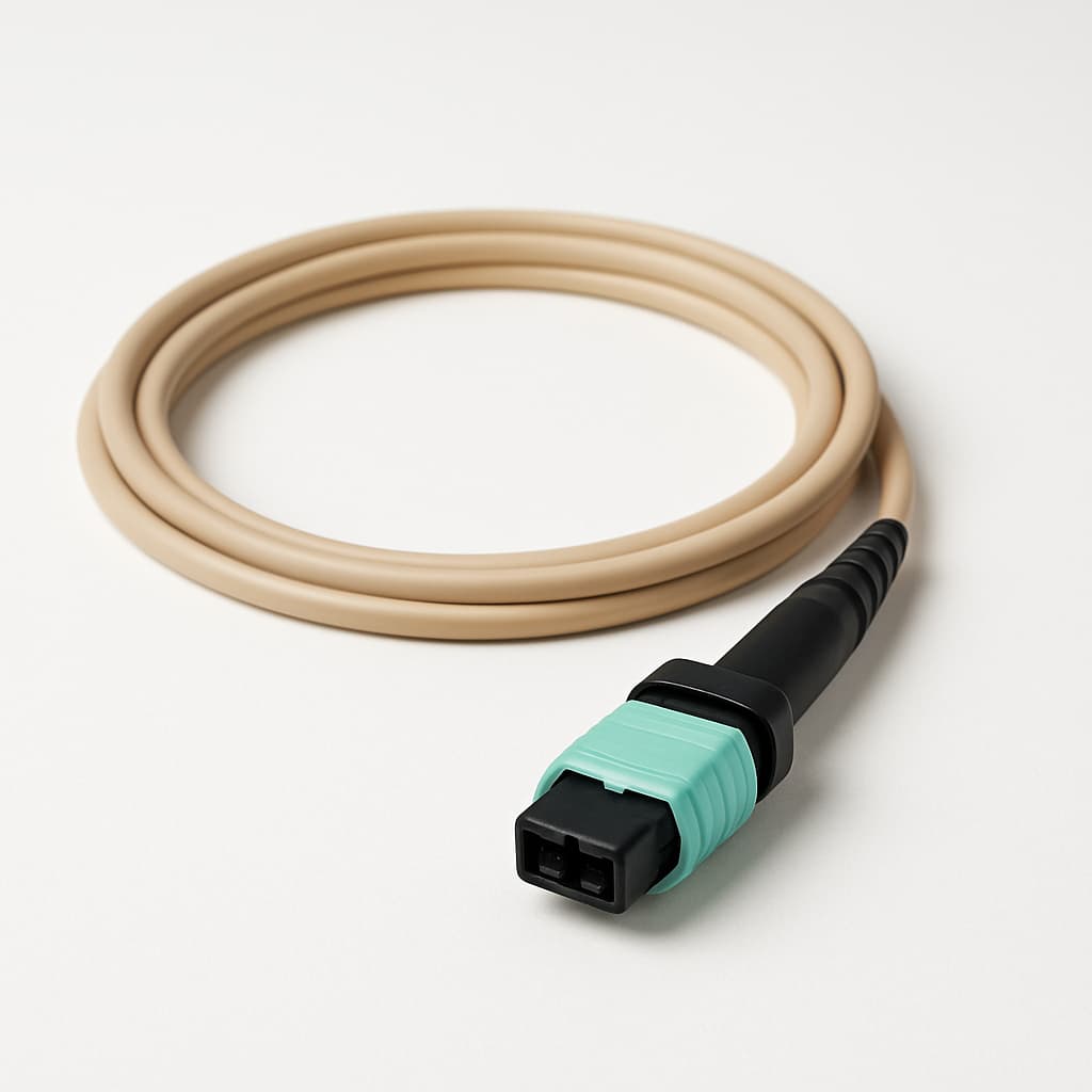 U01100A0306 TOC MPO Female Plug MM Beige Cable Assembly — illustrative AI-generated image