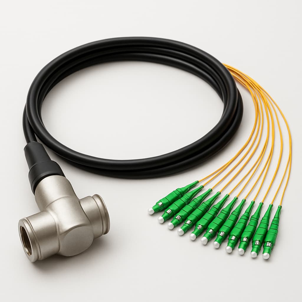 Telegaertner U01100A0400 4.3-10 MT 12x SM/APC Push-Pull Cable Assembly — illustrative AI-generated image
