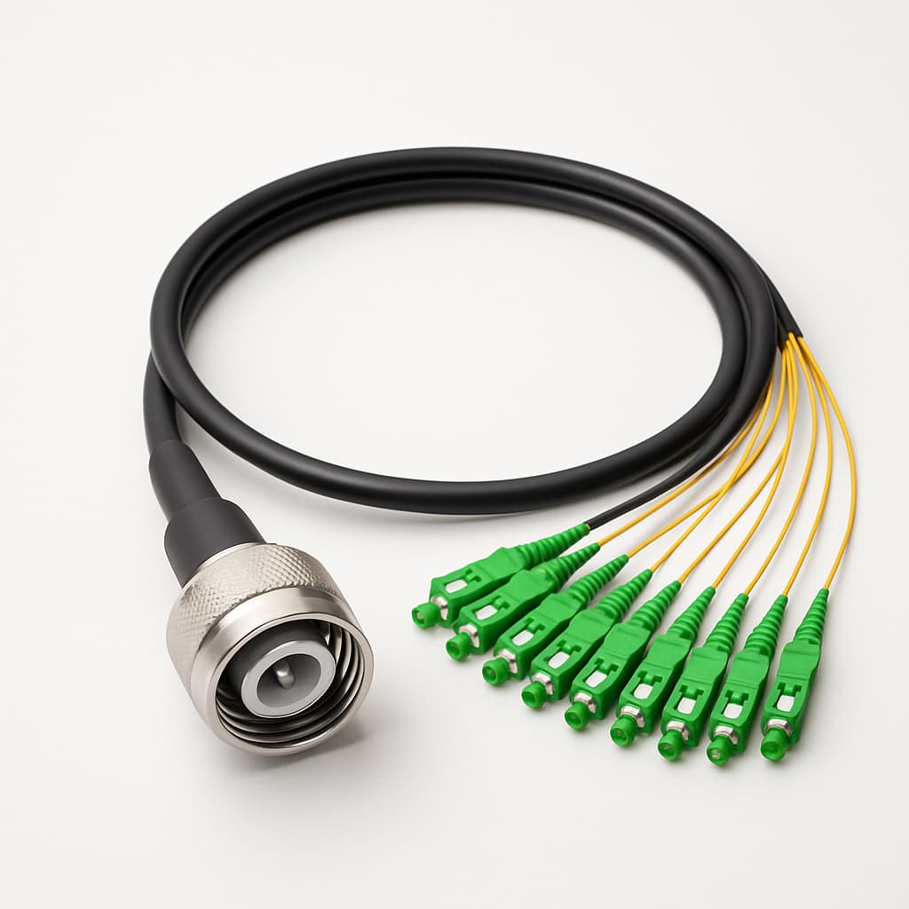U01100A0402 4.3-10 MT 12x SM/APC Handscrew Cable Assembly — illustrative AI-generated image