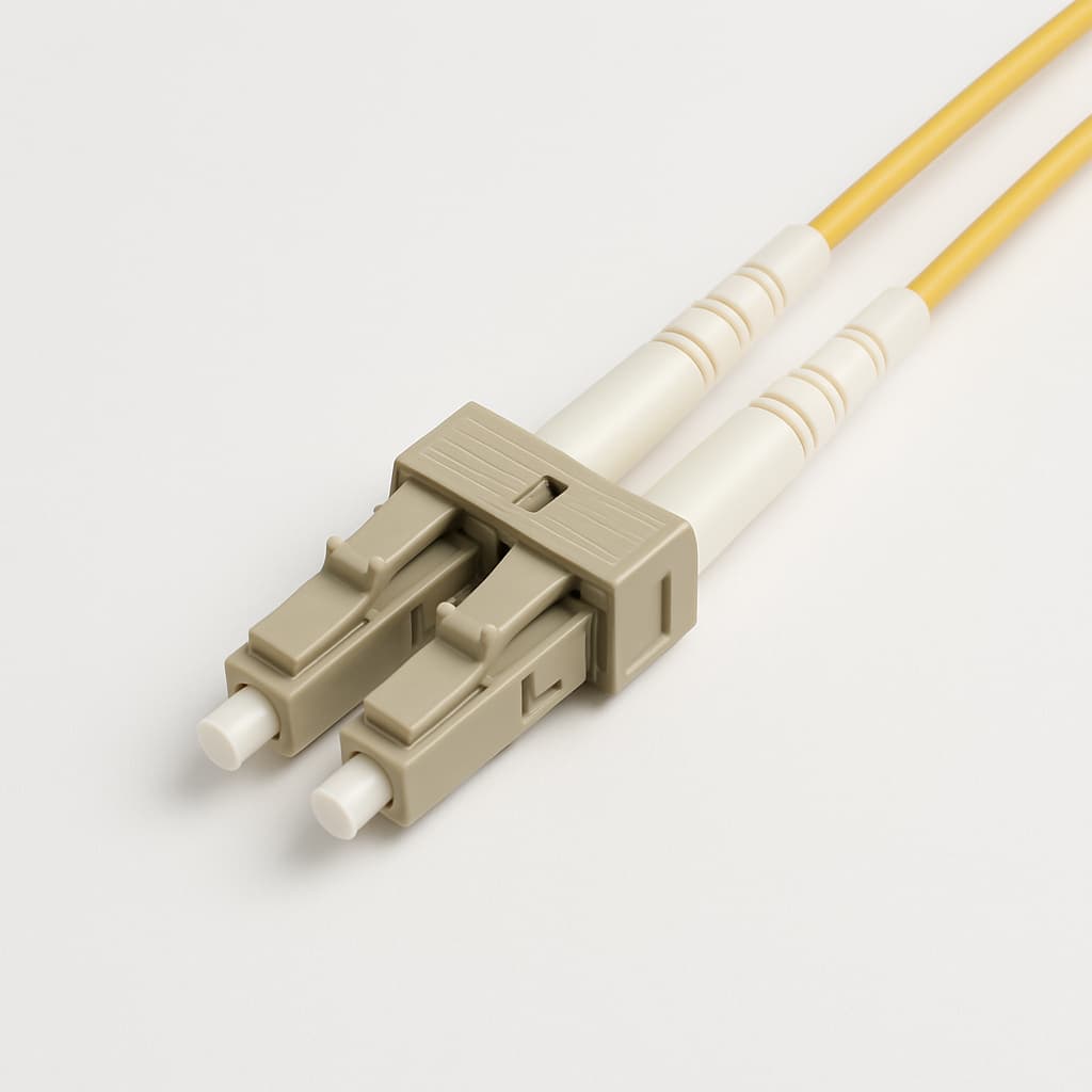 Telegaertner U01100A0415 LC Duplex Plug SM Cable Assembly — illustrative AI-generated image