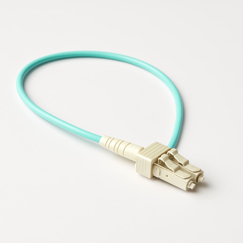 Telegaertner U01100A0417 LC Duplex Plug MM Cable Assembly — illustrative AI-generated image