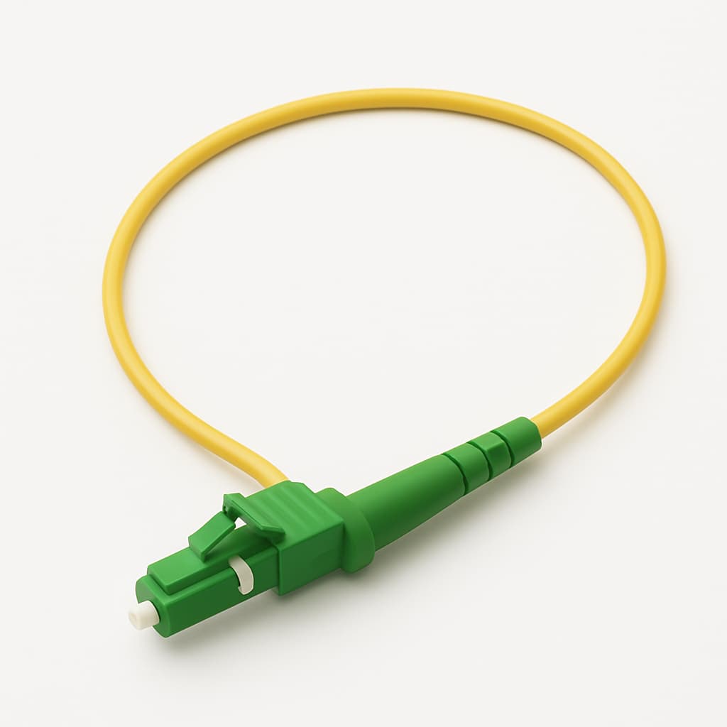 U01100A0421 LC Duplex/APC Plug with Flex-Angle Cable Assembly — illustrative AI-generated image