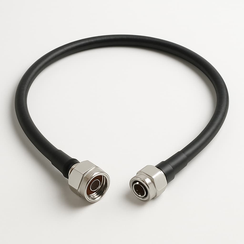 Telegaertner L00010Q0153 7-16 to 4.3-10 Jumper Cable, 1.0 m — illustrative AI-generated image
